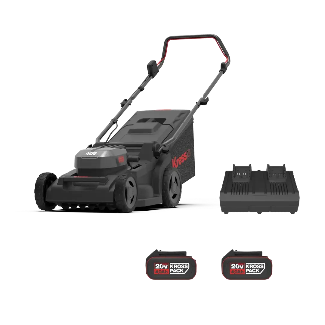 Kress 40 V 41cm Gräsklippare med 2 batterier och laddare